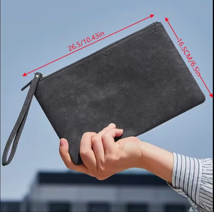 Portofel Bărbați Milano Italy - Clutch Piele Întoarsă Elegant